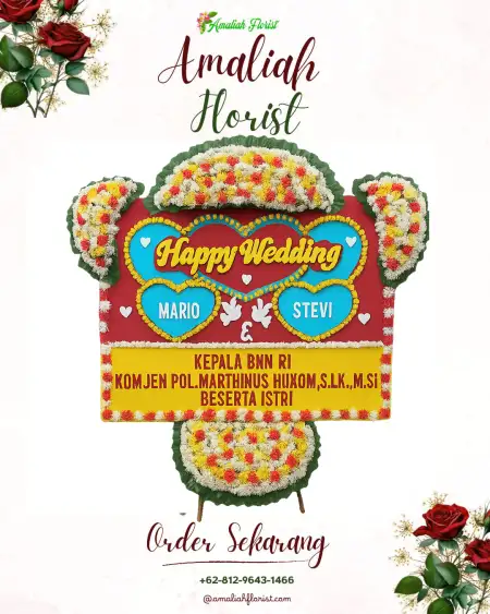 Papan Bunga Pernikahan Bajenis